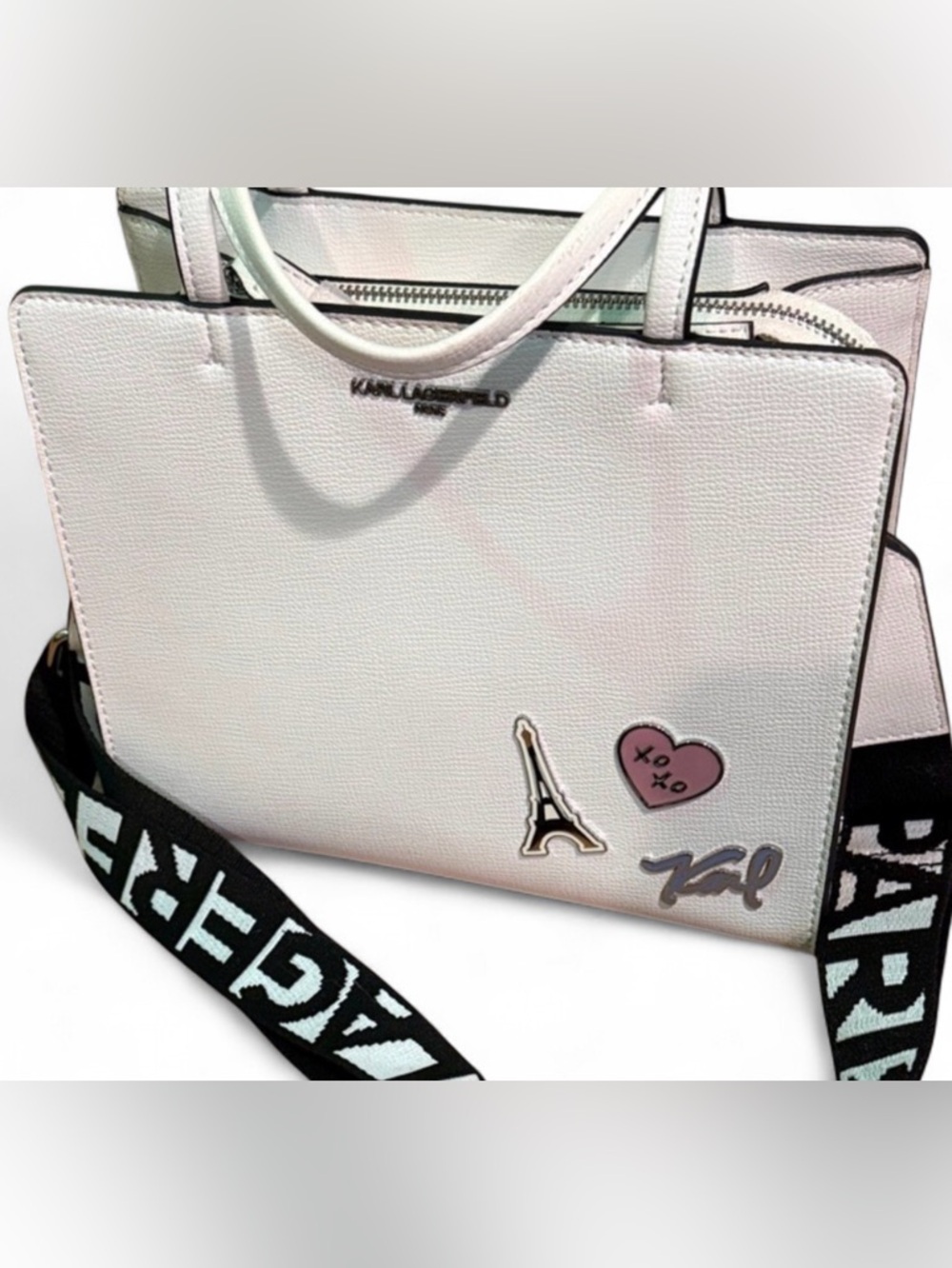 Karl Lagerfeld White Crossbody Bag-NWOT